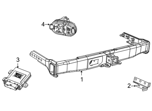 2023 Jeep Grand Cherokee L Trailer Hitch Components Diagram 2 - Thumbnail