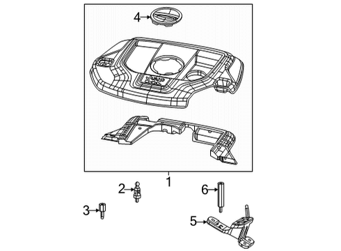 2021 Jeep Grand Cherokee L Engine Cover Diagram for 68414087AA