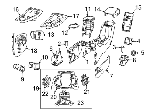 2022 Jeep Compass Trim Bezel Diagram for 6WG77DX8AD