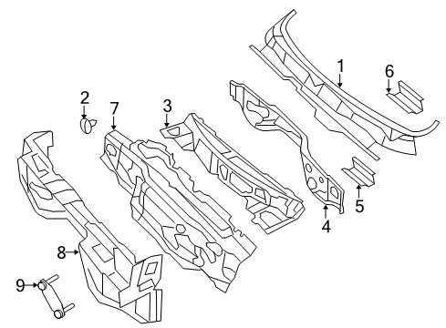2023 Ram 1500 Classic Cab Cowl Diagram 2 - Thumbnail