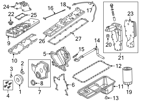 2021 Ram 3500 Engine Parts & Mounts, Timing, Lubrication System Diagram 2 - Thumbnail