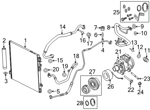 2016 Dodge Charger Hub Assembly Diagram for 68232396AC