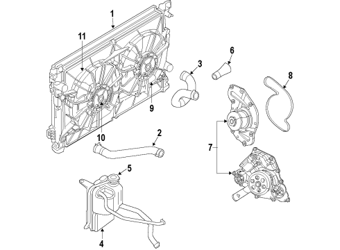 2021 Dodge Charger Cooling System, Radiator, Water Pump, Cooling Fan Diagram 8 - Thumbnail