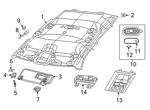 Sunvisor, Black, Passenger Side Diagram for 6NN45TX7AD