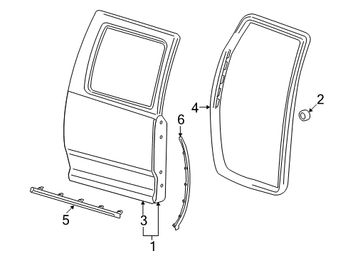 2021 Ram 1500 Classic Door & Components, Body Diagram 2 - Thumbnail