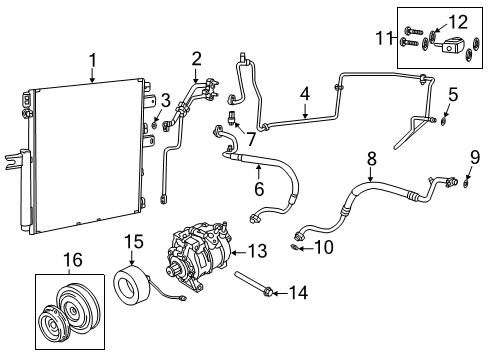 2021 Ram 3500 Clutch & Pulley Diagram for 68461377AB