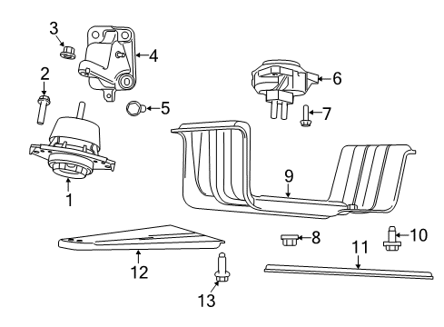 2023 Dodge Durango Engine & Trans Mounting Diagram 2 - Thumbnail