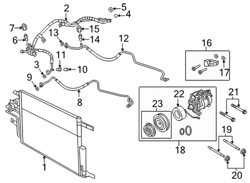 2022 Ram 1500 A/C Condenser, Compressor & Lines Diagram 1 - Thumbnail
