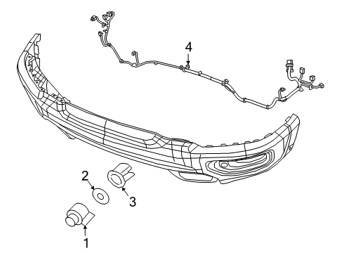 2023 Ram 2500 Electrical Components - Front Bumper Diagram 1 - Thumbnail