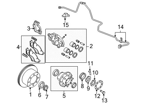 2008 Dodge Ram 1500 Caliper Clip, Rear Driver Side Diagram for 5179881AE