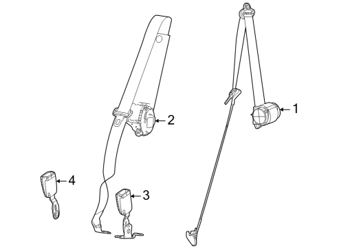 2024 Jeep Grand Cherokee Rear Seat Belts Diagram