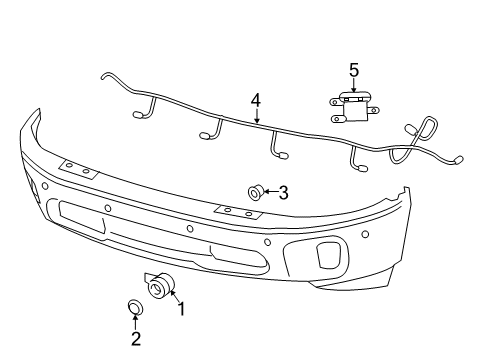 2023 Ram 3500 Electrical Components - Front Bumper Diagram