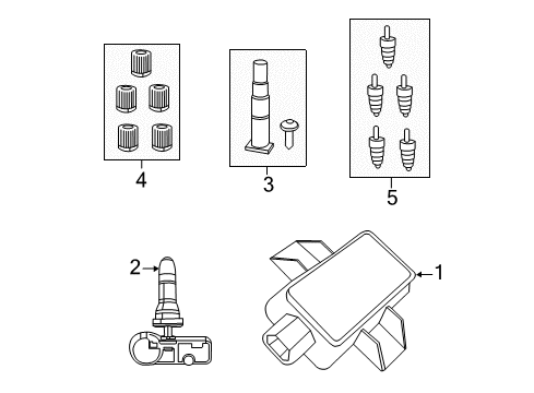 2022 Dodge Charger TPMS Sensor Diagram for 68406529AB