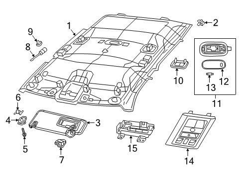 Sunvisor, Gray, Passenger Side Diagram for 6NN45HL1AD