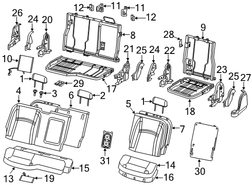 2024 Ram 1500 Seat Back Heater Diagram for 68309558AC