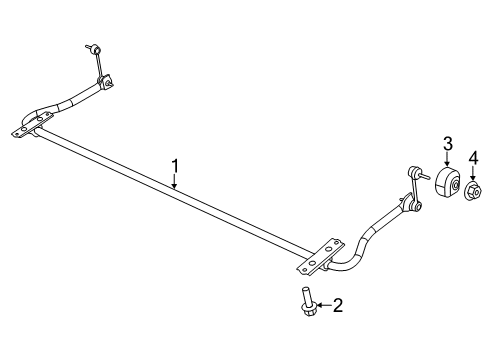 2023 Ram ProMaster 2500 Stabilizer Bar & Components - Rear Diagram