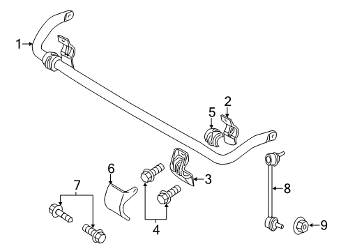 2022 Chrysler 300 Stabilizer Bar & Components - Front Diagram 2 - Thumbnail