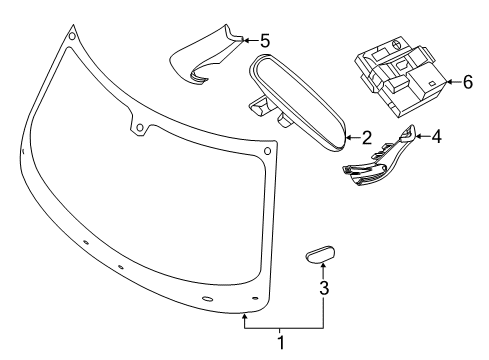 2021 Dodge Charger Glass - Windshield Diagram