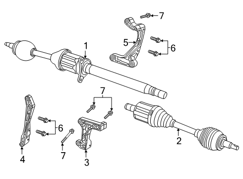 2022 Jeep Cherokee Drive Axles - Front Diagram 2 - Thumbnail