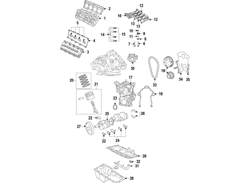 2022 Dodge Challenger Engine Parts & Mounts, Timing, Lubrication System Diagram 4 - Thumbnail