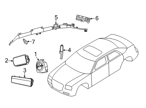 2022 Chrysler 300 Air Bag Components Diagram 1 - Thumbnail