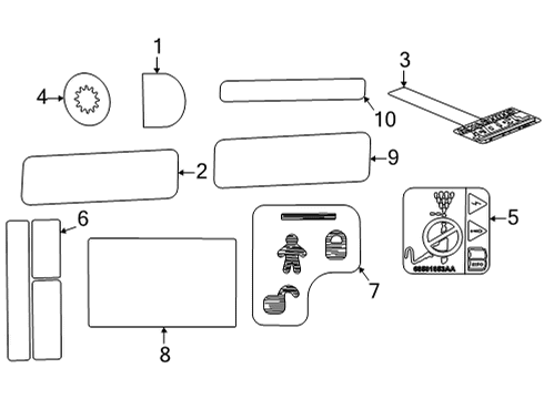 2022 Jeep Grand Cherokee L Information Labels Diagram