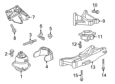 2021 Dodge Charger Engine & Trans Mounting Diagram 4 - Thumbnail