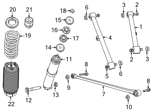2022 Ram 1500 Lower Control Arm Diagram for 68445267AD