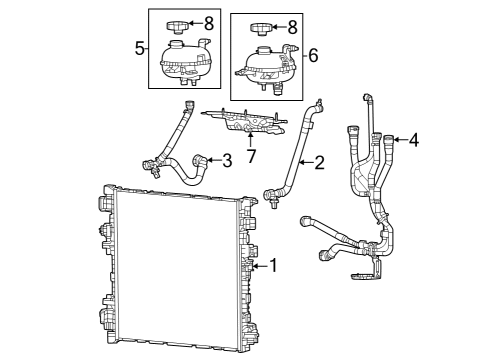2022 Jeep Grand Cherokee Auxiliary Radiator Diagram for 68377851AA