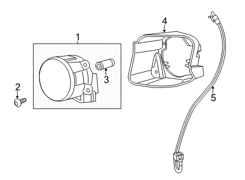 2023 Ram ProMaster 3500 Fog Lamp Assembly, Front Diagram for 68527254AA