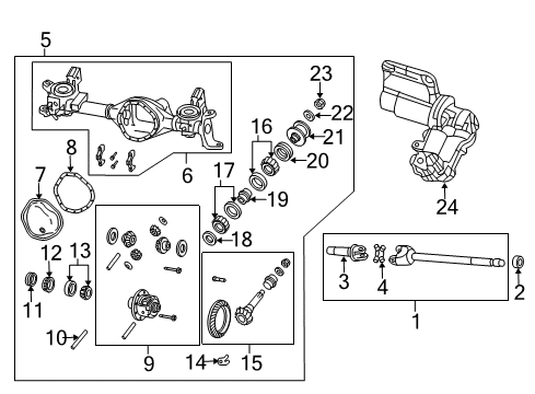 2016 Ram 3500 Axle Shaft, Front Driver Side Diagram for 68449571AB