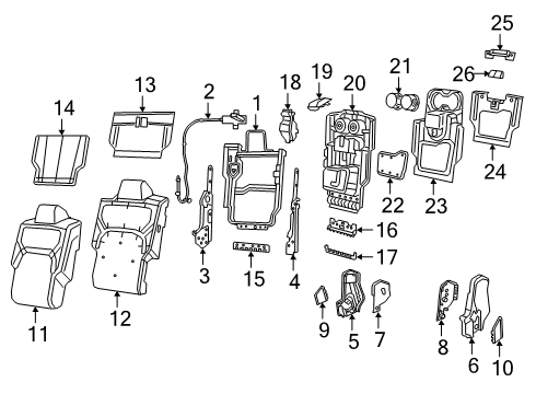 2023 Ram 1500 Front Seat Components Diagram 2 - Thumbnail