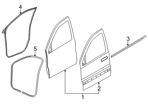2022 Jeep Grand Cherokee WK Door & Components Diagram 1 - Thumbnail
