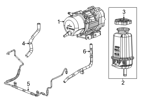 2021 Jeep Gladiator Power Steering Return Hose Diagram for 68436627AD