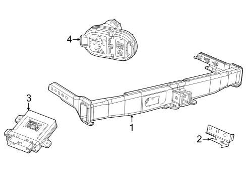 2022 Jeep Grand Cherokee Trailer Hitch Components Diagram 2 - Thumbnail