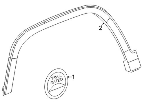 2021 Jeep Grand Cherokee L Exterior Trim - Fender Diagram