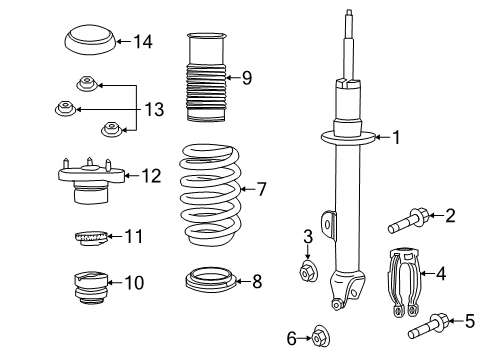 2022 Chrysler 300 Struts & Components  Diagram 1 - Thumbnail