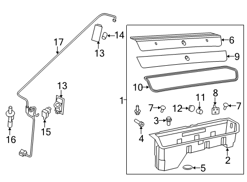 2021 Ram 1500 Classic Storage Compartment Diagram 2 - Thumbnail