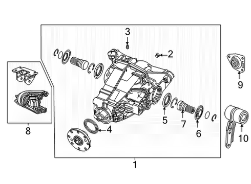 2022 Jeep Wagoneer Differential, Rear Diagram for 68403538AB