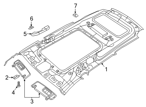 2023 Chrysler Voyager Interior Trim - Roof Diagram