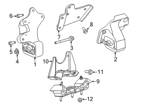 2023 Ram 1500 Engine & Trans Mounting Diagram 2 - Thumbnail