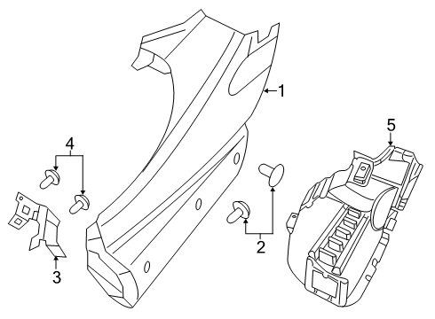 2023 Ram ProMaster 3500 Fender & Components Diagram