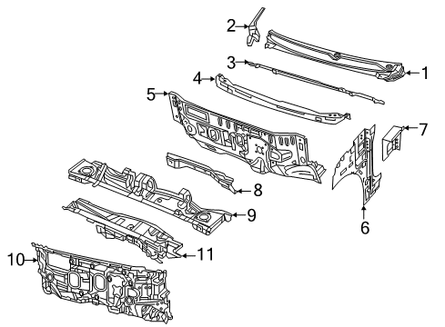 2023 Chrysler Pacifica Dash Panel Diagram for 68227586AF