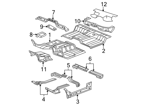 2007 Dodge Ram 1500 Center Support, Front Diagram for 68631276AA