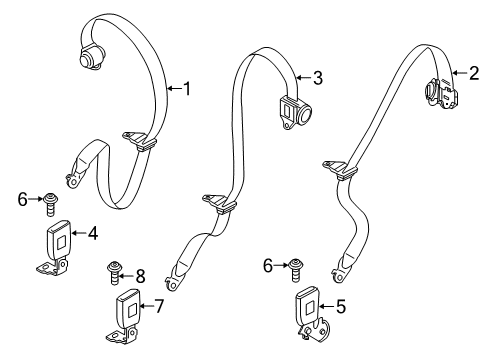 2022 Jeep Renegade Lap & Shoulder Belt Diagram for 7RA15LXHAA
