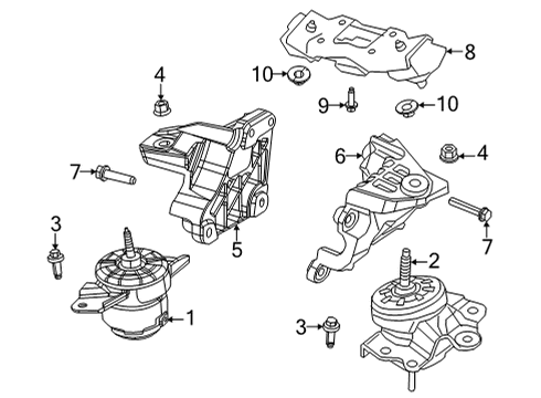 2023 Jeep Wrangler Engine & Trans Mounting Diagram 3 - Thumbnail