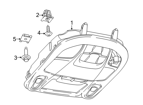 2021 Chrysler Pacifica Overhead Console, Black Diagram for 7EB08PD2AA