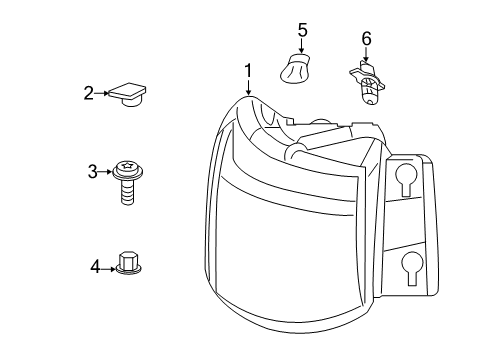 2023 Jeep Compass Tail Lamp Assembly, Rear Driver Side Diagram for 68461567AB