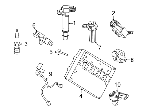 2016 Dodge Durango Spark Plug Diagram for SP225755AB