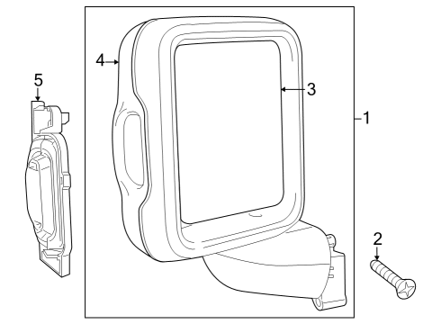 2022 Jeep Gladiator Mirrors  Diagram 3 - Thumbnail